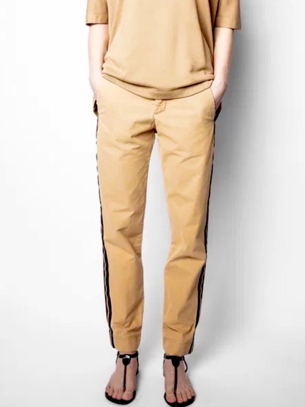 Zadig & Voltaire Pomelo Side Striped Pants Size Medium/38